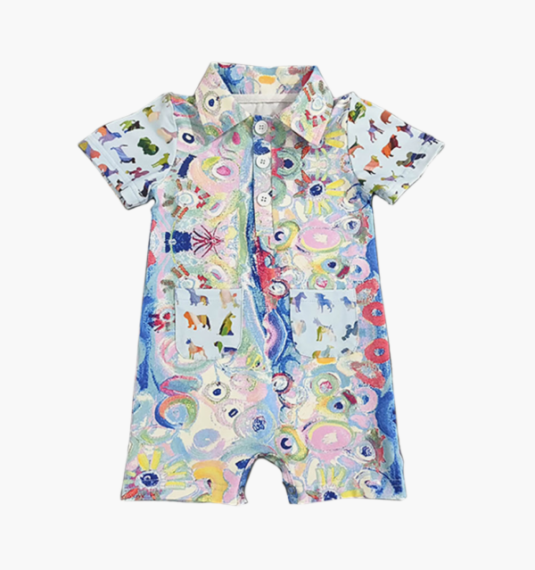 Blue Buddies Romper