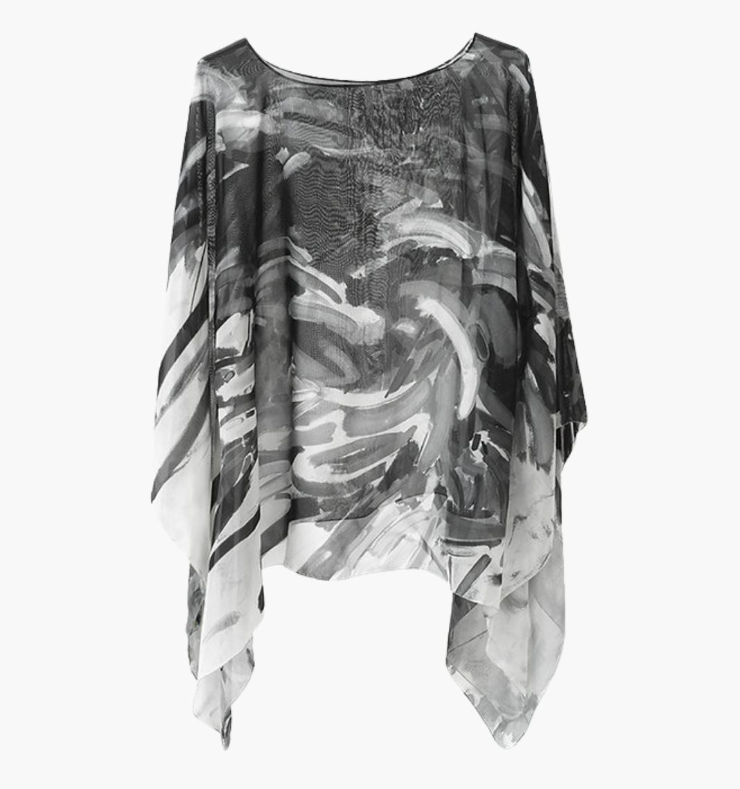 Allegro con Brio - Georgette Silk Poncho