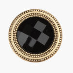 Black Crystal Gold Magnetic Pin