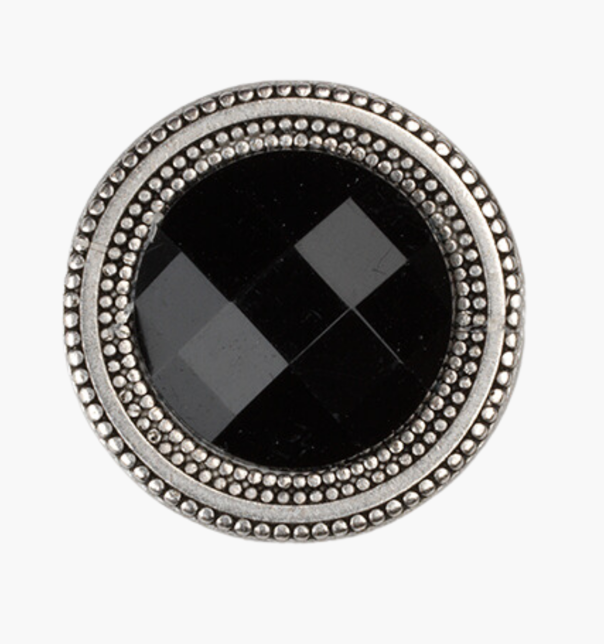 Black Crystal Silver - Magnetic Pin