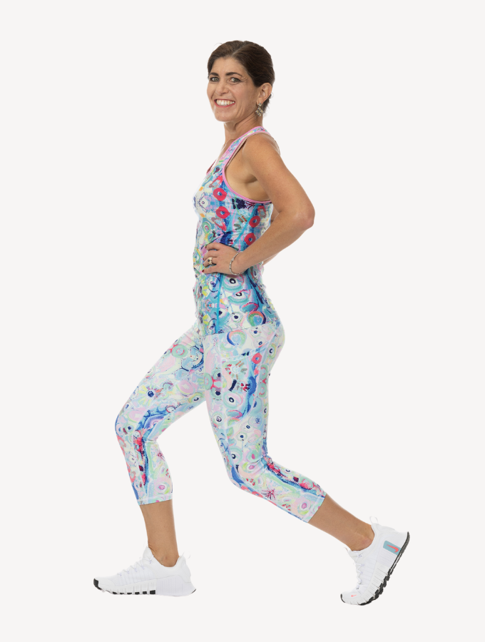 Blue Pizzazz - Leggings Capri