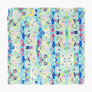 Blue Pizzazz - Silk Charmeuse Scarf