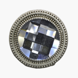 Clear Crystal Silver Magnetic Pin