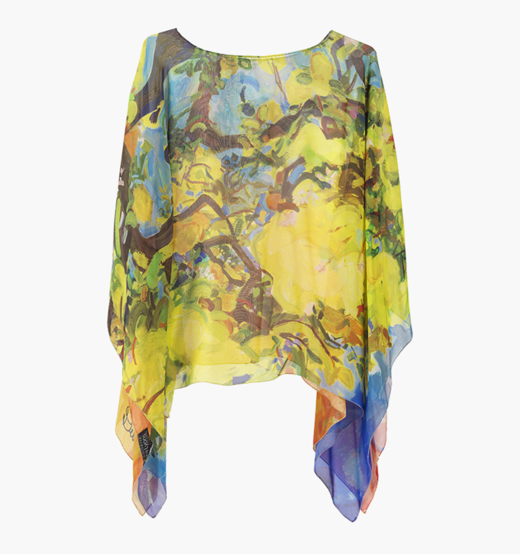 Confidence - Georgette Silk Poncho