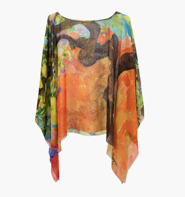 Confidence – Georgette Silk Poncho