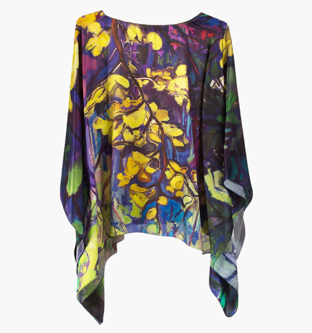 David - Charmeuse Silk Poncho