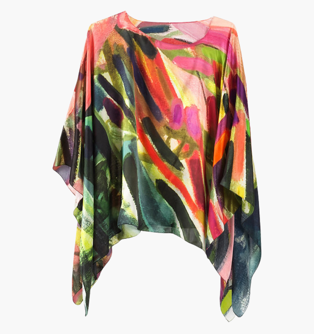 Exhilarated - Charmeuse Silk Poncho