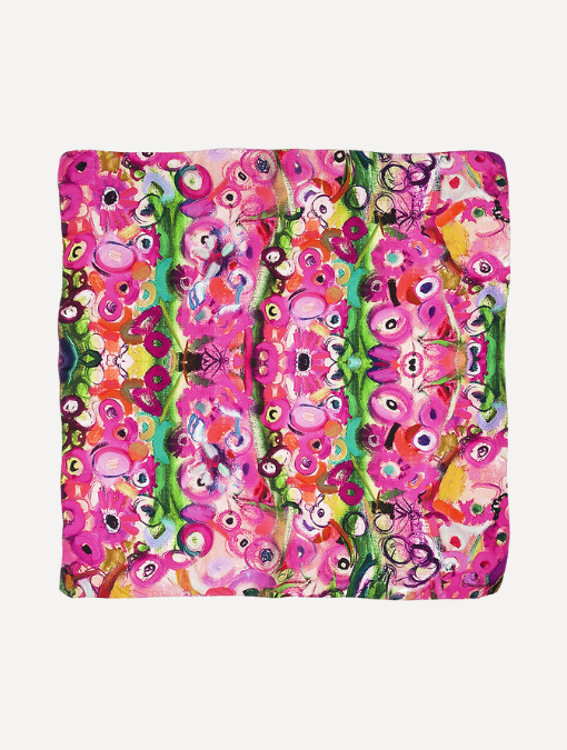 Fuschia Fantasy - Silk Charmeuse Scarf