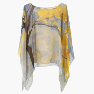 Jubilant - Georgette Silk Poncho