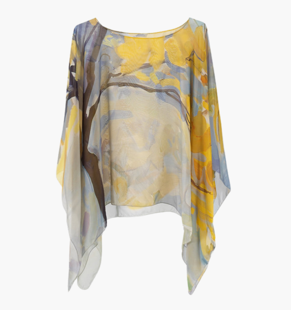 Jubilant - Georgette Silk Poncho