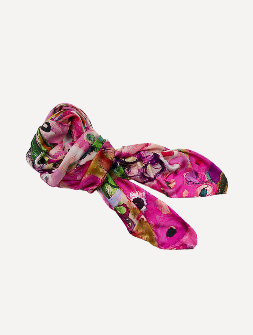 Fuschia Fantasy - Silk Charmeuse Scarf