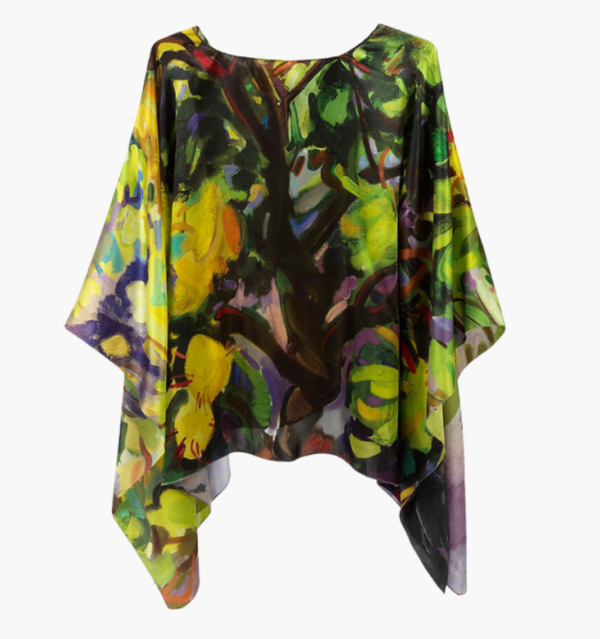 Giving Tree Charmeuse Silk Poncho