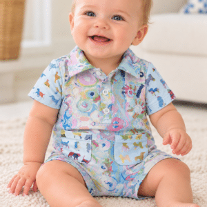 Blue Buddies - Kids Romper