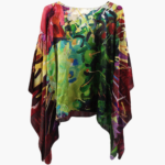 La Vie en Rose Charmeuse Silk Poncho