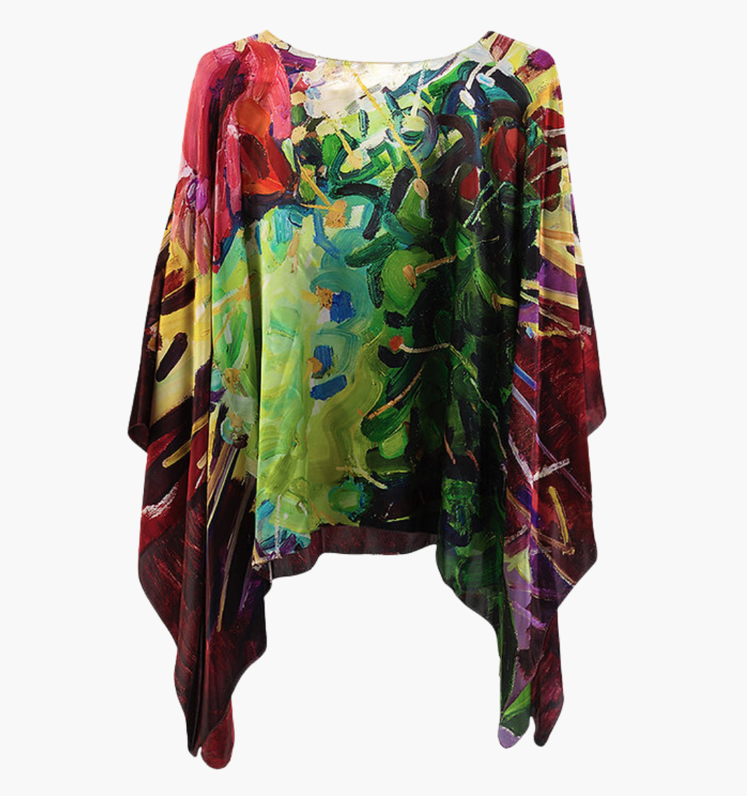 La Vie en Rose - Charmeuse Silk Poncho