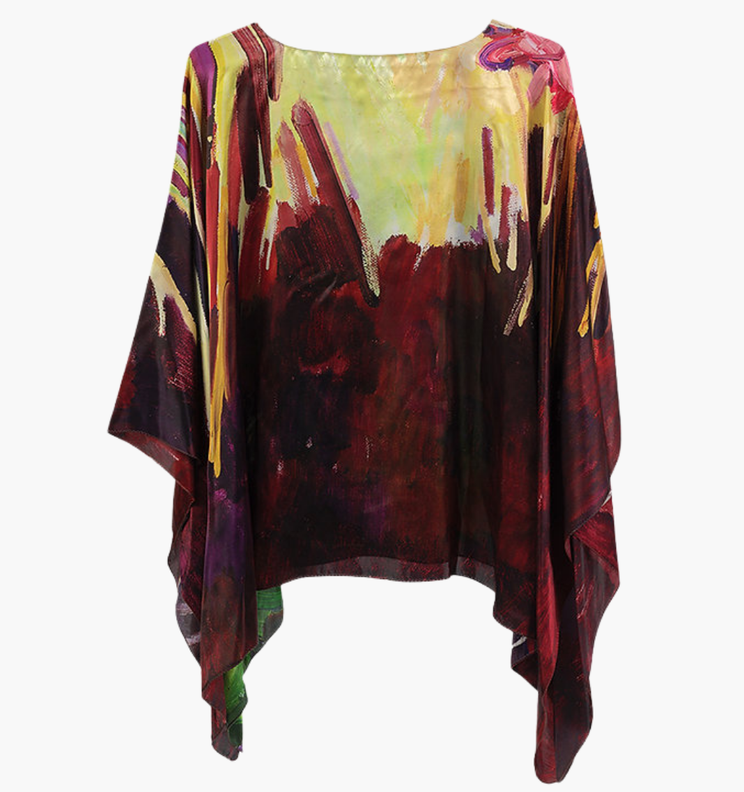 La Vie en Rose - Charmeuse Silk Poncho