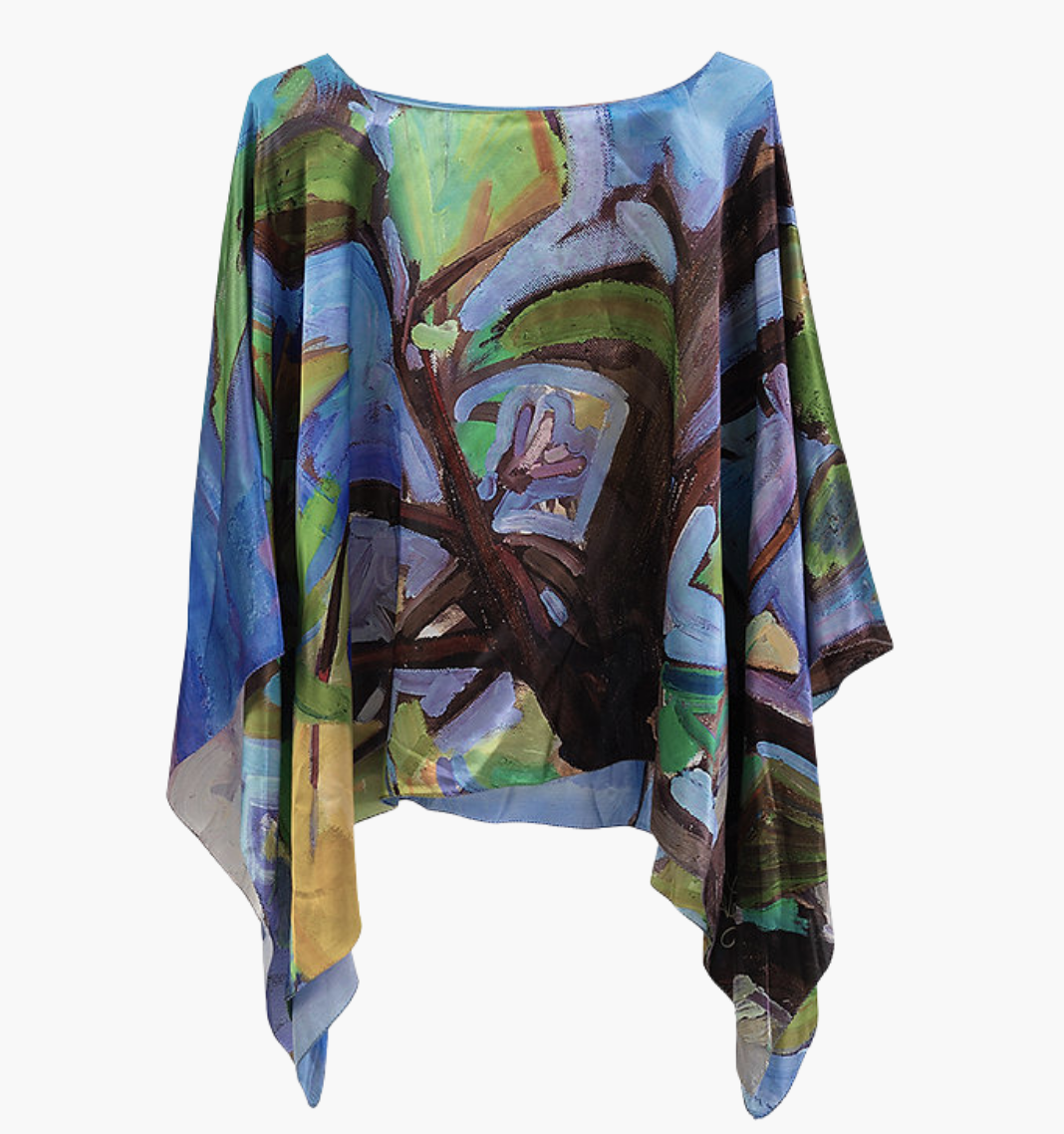 Lovely Lemons - Charmeuse Silk Poncho