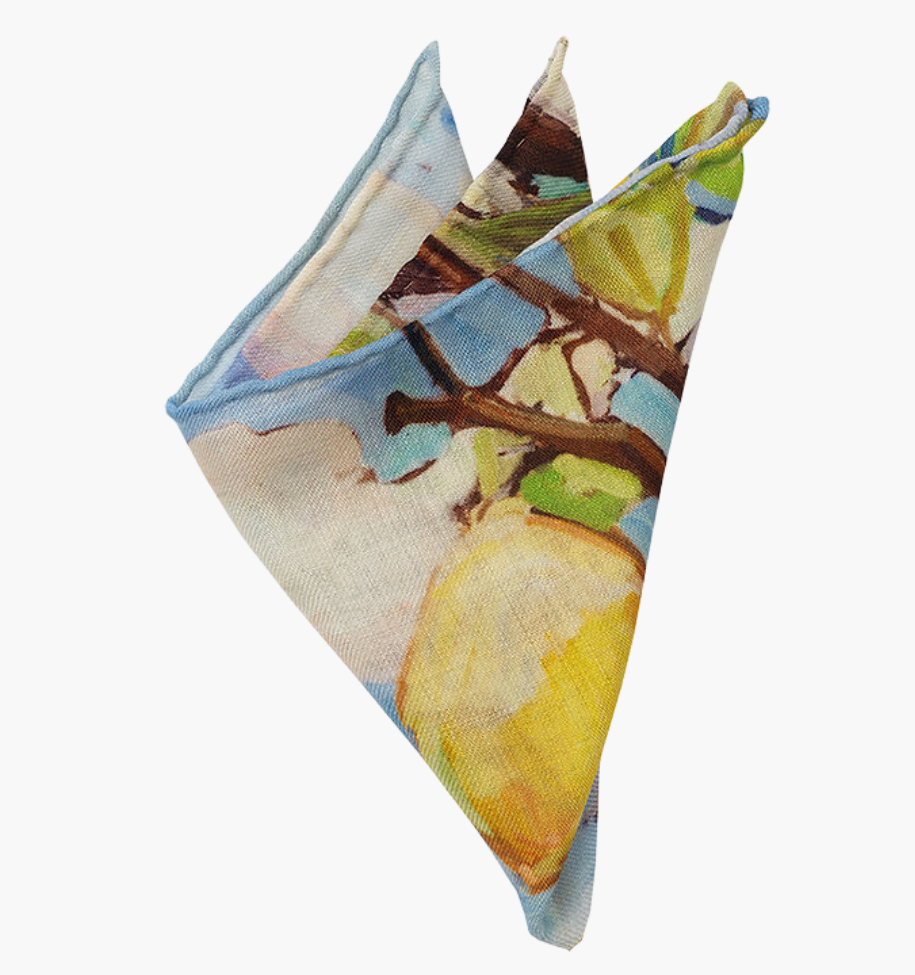 Lovely Lemons - Cotton Pocket Square