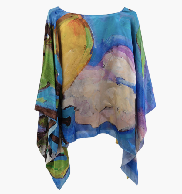 Lovely Lemons Charmeuse Silk Poncho