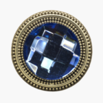 Periwinkle Crystal Gold Magnetic Pin