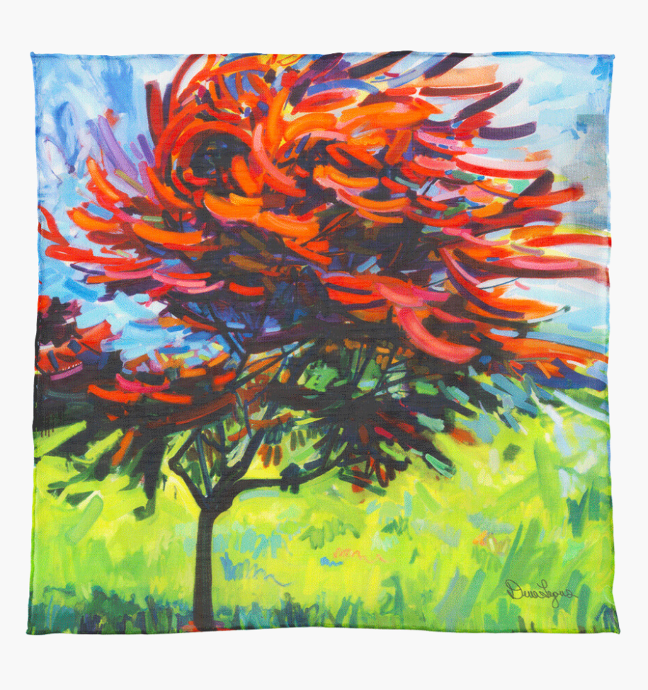 Fiery Maple - Silk Pocket Square