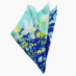 Turquoise Maya Silk Pocket Square