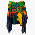 Scintillating Charmeuse Silk Poncho