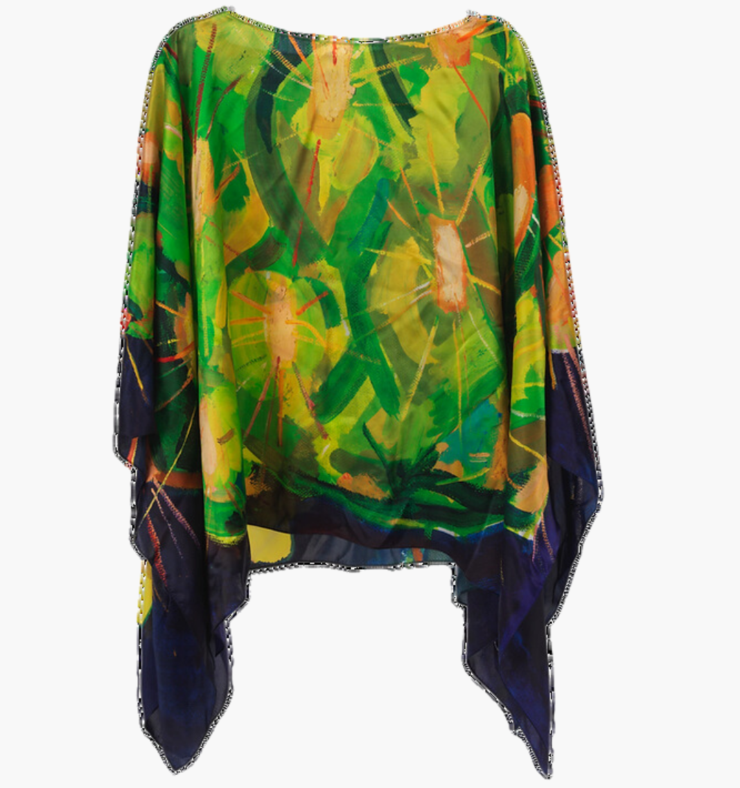 Scintillating - Charmeuse Silk Poncho