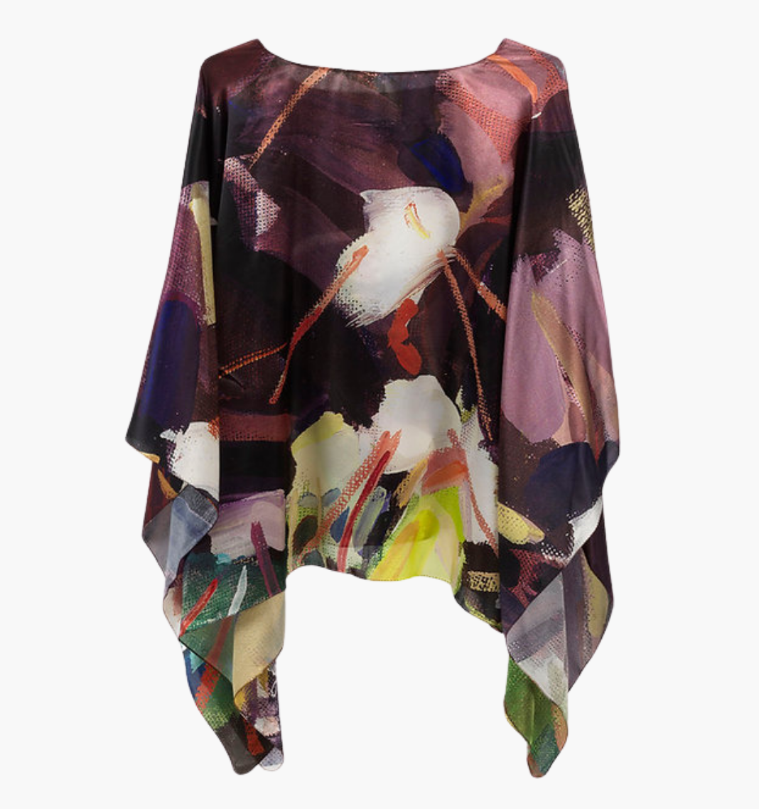 Seduction - Georgette Silk Poncho