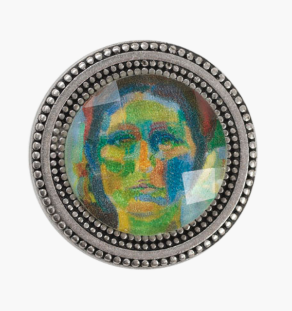 Self Portrait Silver Magnetic Pin