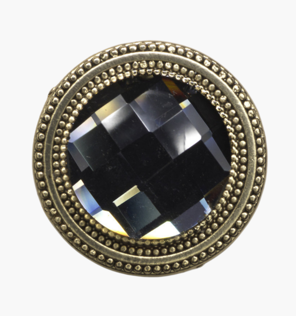 Smoky Crystal Gold Magnetic Pin