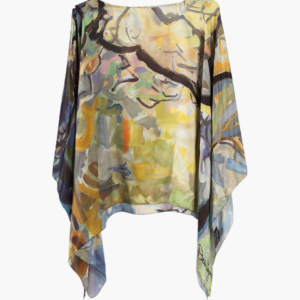 Springtime Charmeuse Silk Poncho