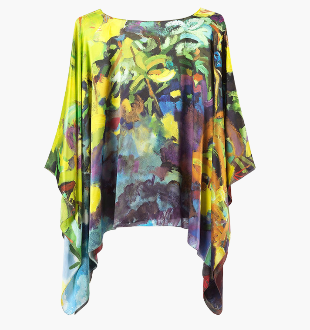 Starry Eyed - Charmeuse Silk Poncho