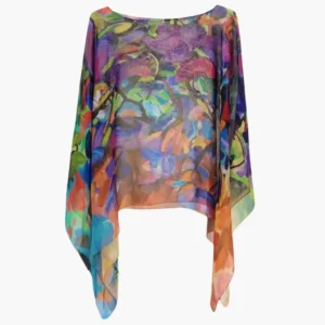 Sunday Fun Day - Georgette Silk Poncho