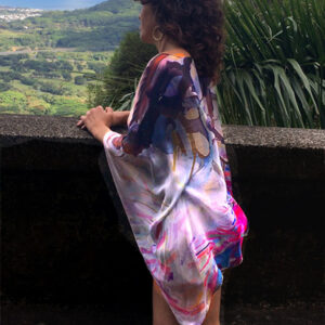 Blushing Beauty - Charmeuse Silk Poncho
