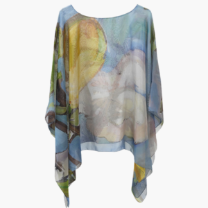 Lovely Lemons - Georgette Silk Poncho