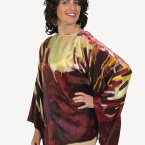 La Vie en Rose - Charmeuse Silk Poncho