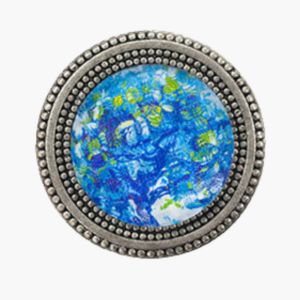 Turquoise Maya Silver- Magnetic Pin