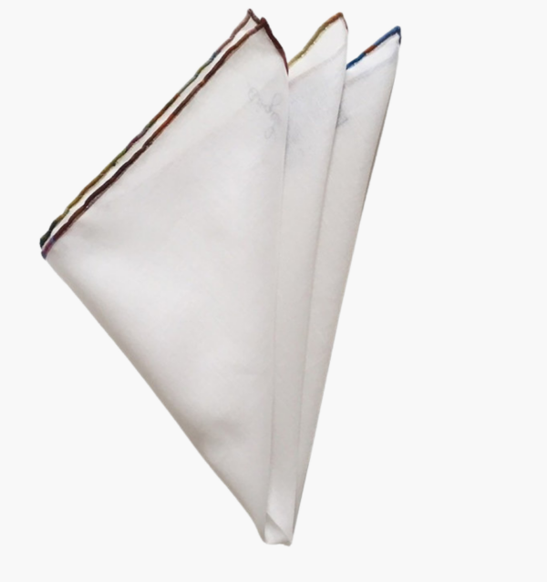 White Cotton Pocket Square