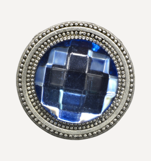 Periwinkle Crystal Silver Magnetic Pin