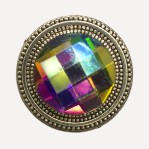 Rainbow Crystal Gold Magnetic Pin
