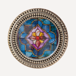 Sacred Windows Gold - Magnetic Pin Blue
