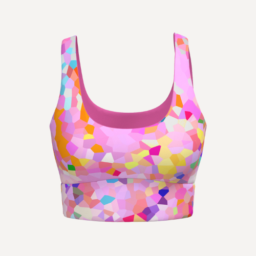 Pink Confetti - Sports Bra