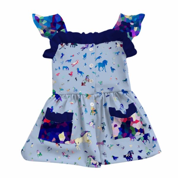 Horsing Around - Girls Romper