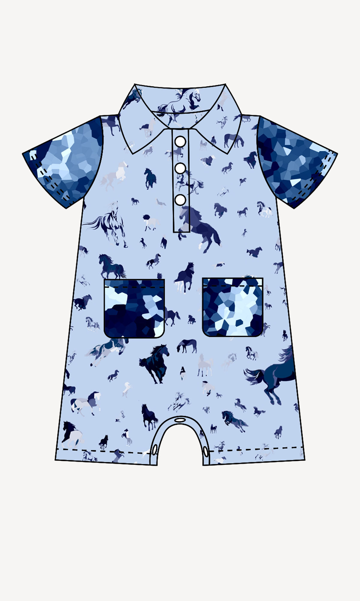 Horsing Around - Boys Romper