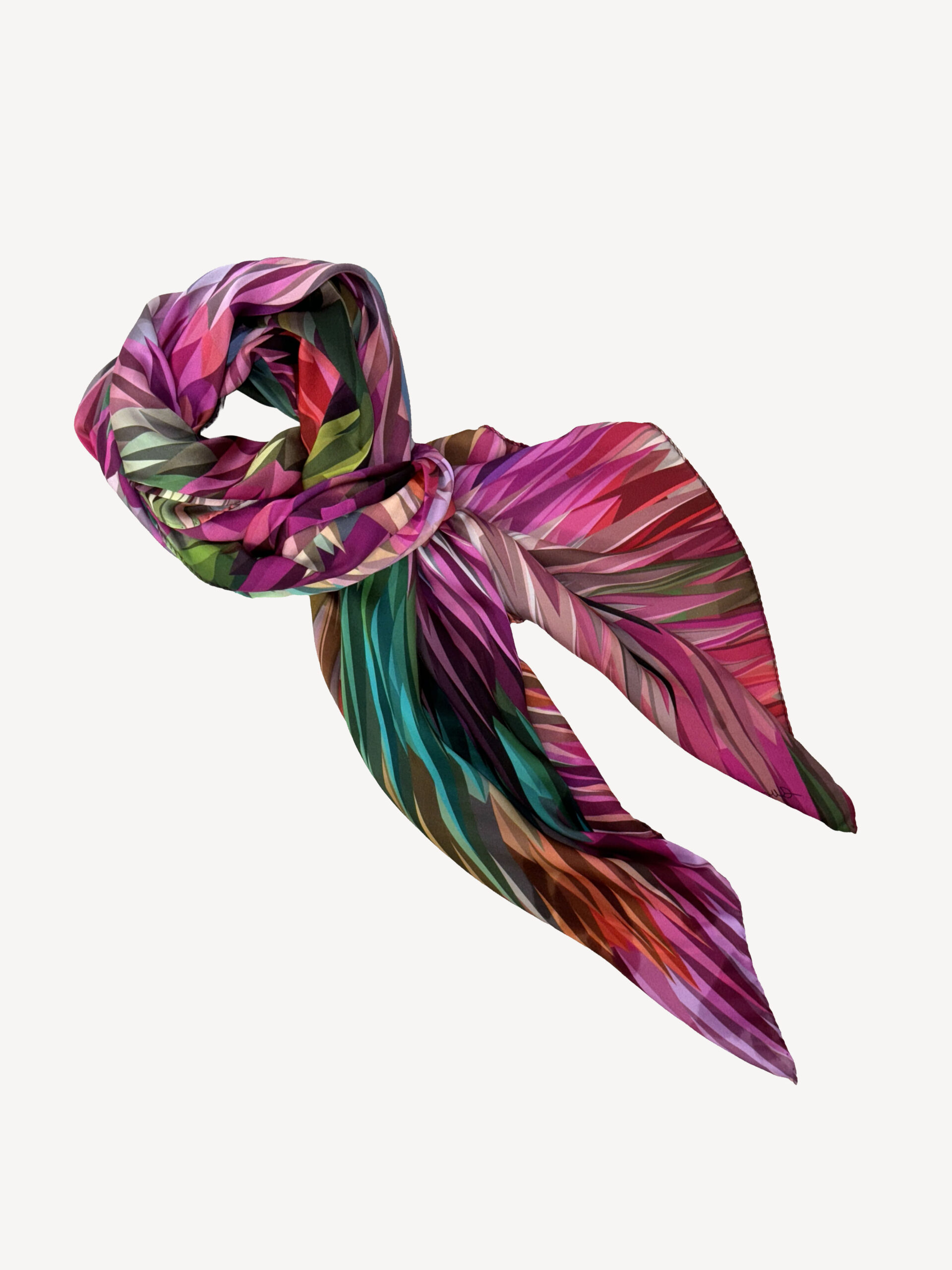 Passion Flower - Silk Charmeuse Scarf