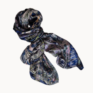 Black Magic- Silk Charmeuse Scarf