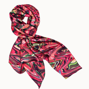 Sunset Kiss- Silk Charmeuse Scarf
